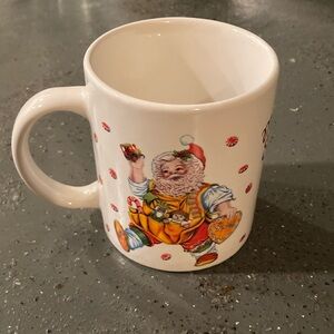 Christmas Santa Ceramic Mug with Cartoon Design